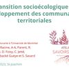 Transition socioécologique et développement des communautés territoriales